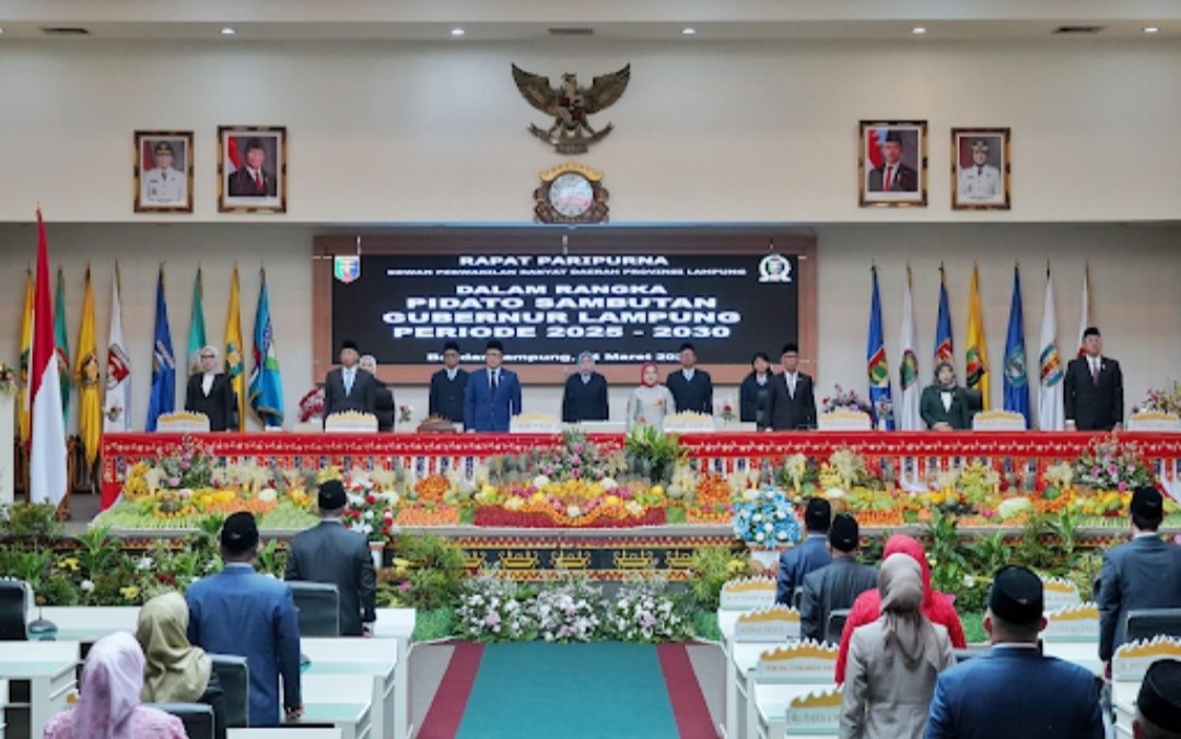 DPRD Provinsi Lampung Gelar Rapat Paripurna Istimewa, Gubernur Lampung Sampaikan Visi Menuju Lampung Maju dan Indonesia Emas