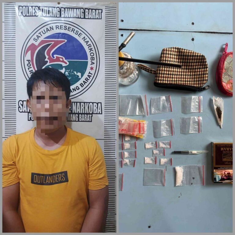 Satresnarkoba Polres Tulang Bawang Barat  Berhasil Bekuk Seorang Pelaku Penyalahgunaan Narkotika