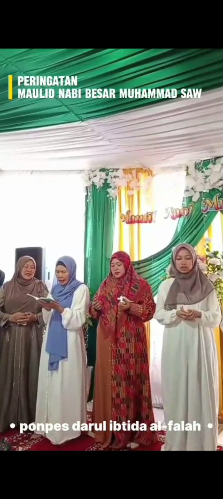 Pondok Pesantren Darul Ibtida Al Falah Mengadakan Maulid Nabi Muhammad SAW 1447 H / 2025 M.