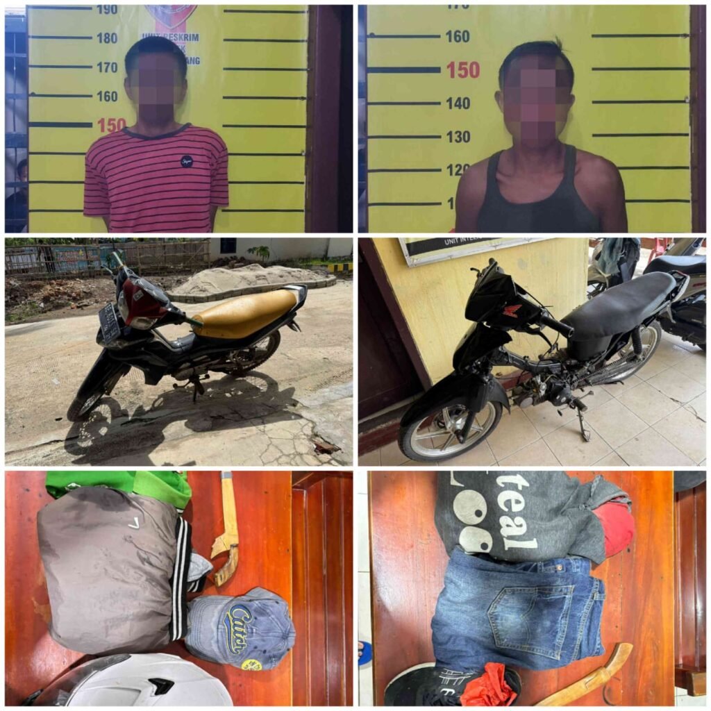 Unit Reskrim Polsek Lambu Kibang Berhasil Amankan dua Pelaku Kasus Tindak Pidana Pencurian dengan Kekerasan.