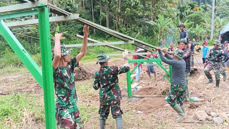 Jembatan Gantung Garuda di Way Umbar Tanggamus Capai 45 Persen, Pangdam XXI: Akses Warga Jadi Prioritas