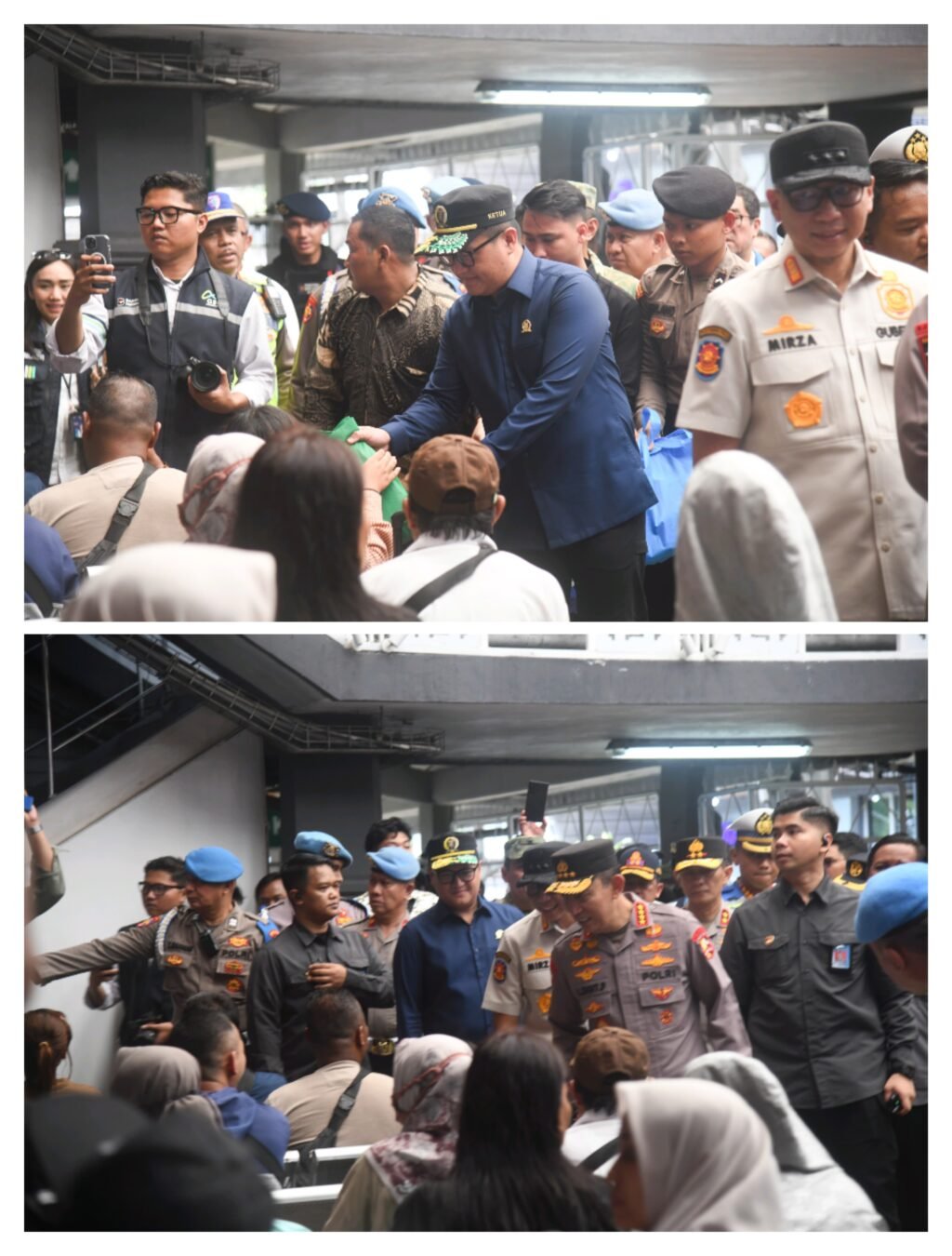 Ketua DPRD dan Gubernur Lampung Dampingi Kapolri Tinjau Arus Balik Lebaran di Pelabuhan Bakauheni.