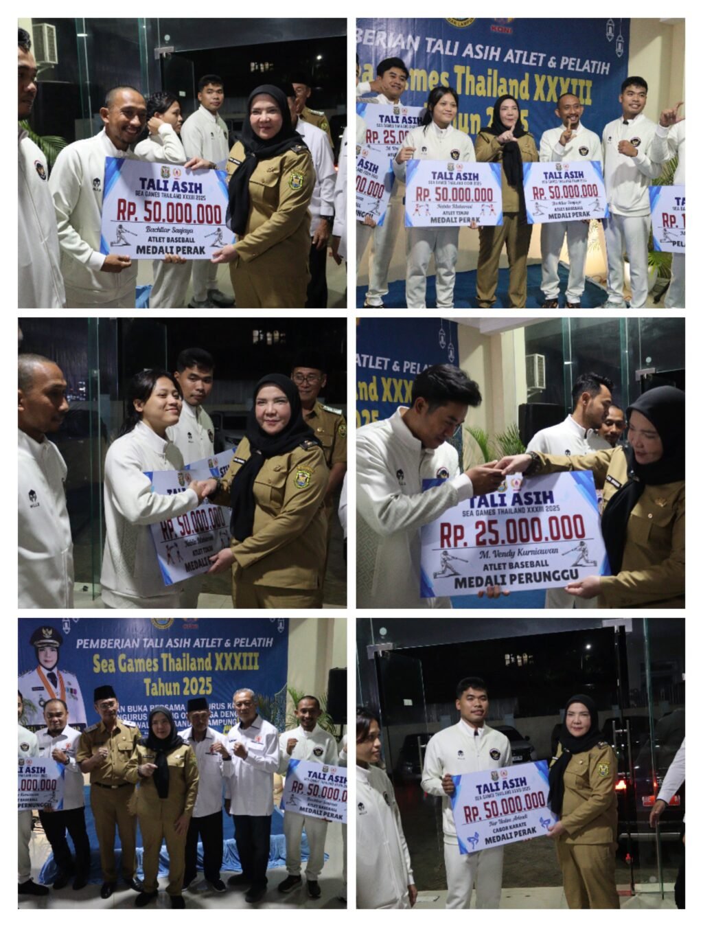 Walikota Bandar Lampung Hj Eva Dwiana Apresiasi Setinggi-tingginya Para Atlet Muda, Sukses Mengharumkan Nama Bangsa dan Daerah di Ajang SEA Games XXX111 Thailand 2025.