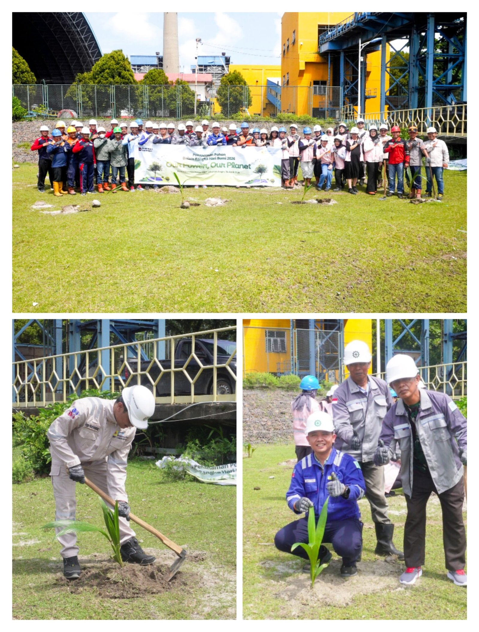 “Our Power, Our Planet” PLN Indonesia Power UBP Labuhan Angin Rayakan Hari Bumi dengan Penanaman Pohon