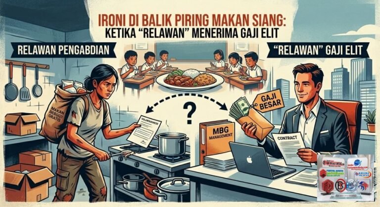 IRONI DI BALIK PIRING MAKAN SIANG: KETIKA “RELAWAN” MENERIMA GAJI ELIT