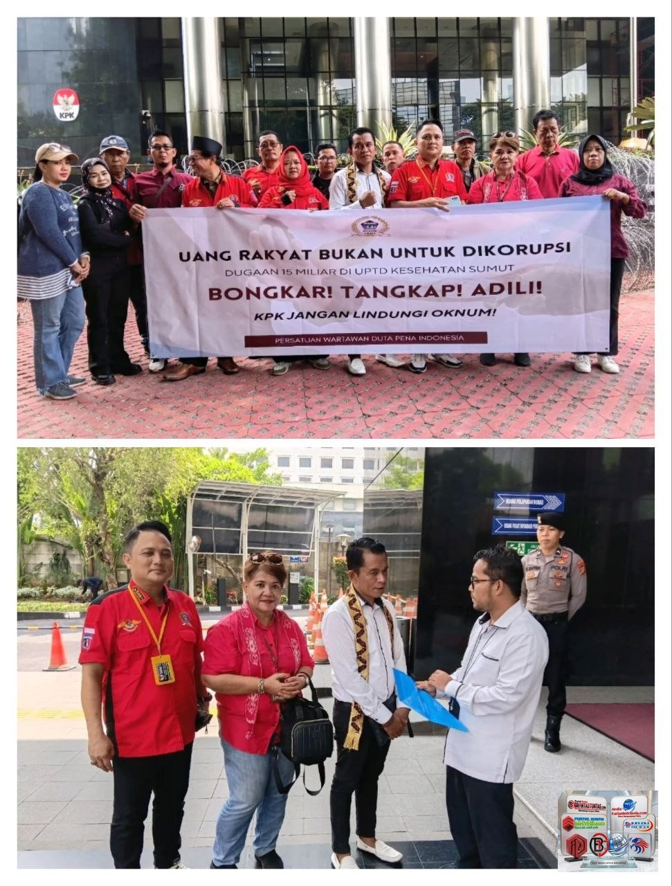 Tuntut Penindakan Kasus Korupsi di Sumut, PWDPI Gelar Aksi di Depan Gedung KPK RI