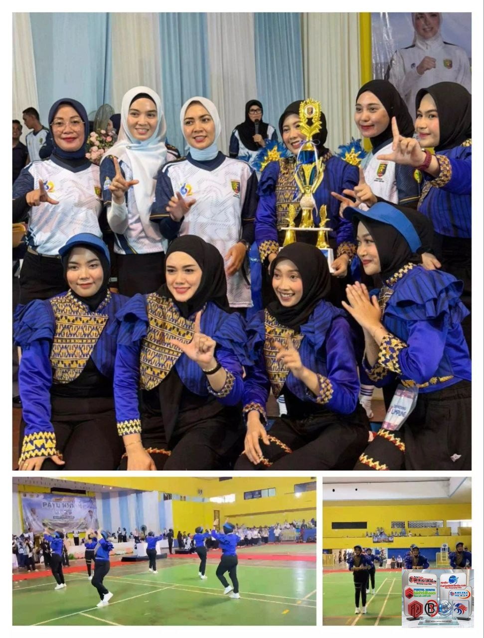 Sekretariat DPRD Provinsi Lampung Berpartisipasi dalam Lomba Senam Payu Kidah, Semarakkan HUT ke-62 Provinsi Lampung.