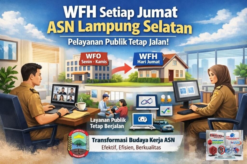 *Mulai Besok, ASN Lampung Selatan WFH Tiap Jumat, Pemkab Pastikan Pelayanan Publik Tetap Jalan, Ini Skemanya!*