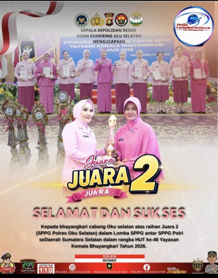 Pink Berjaya di Palembang: Bhayangkari OKUS Rebut Juara 2 SPPG se-Sumsel, Kapolres Ucap Bangga