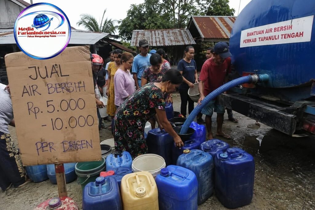 Warga Tapanuli Tengah Menjerit, Pasca Bencana Air Bersih Dijual Hingga Rp10 Ribu Perjerigen