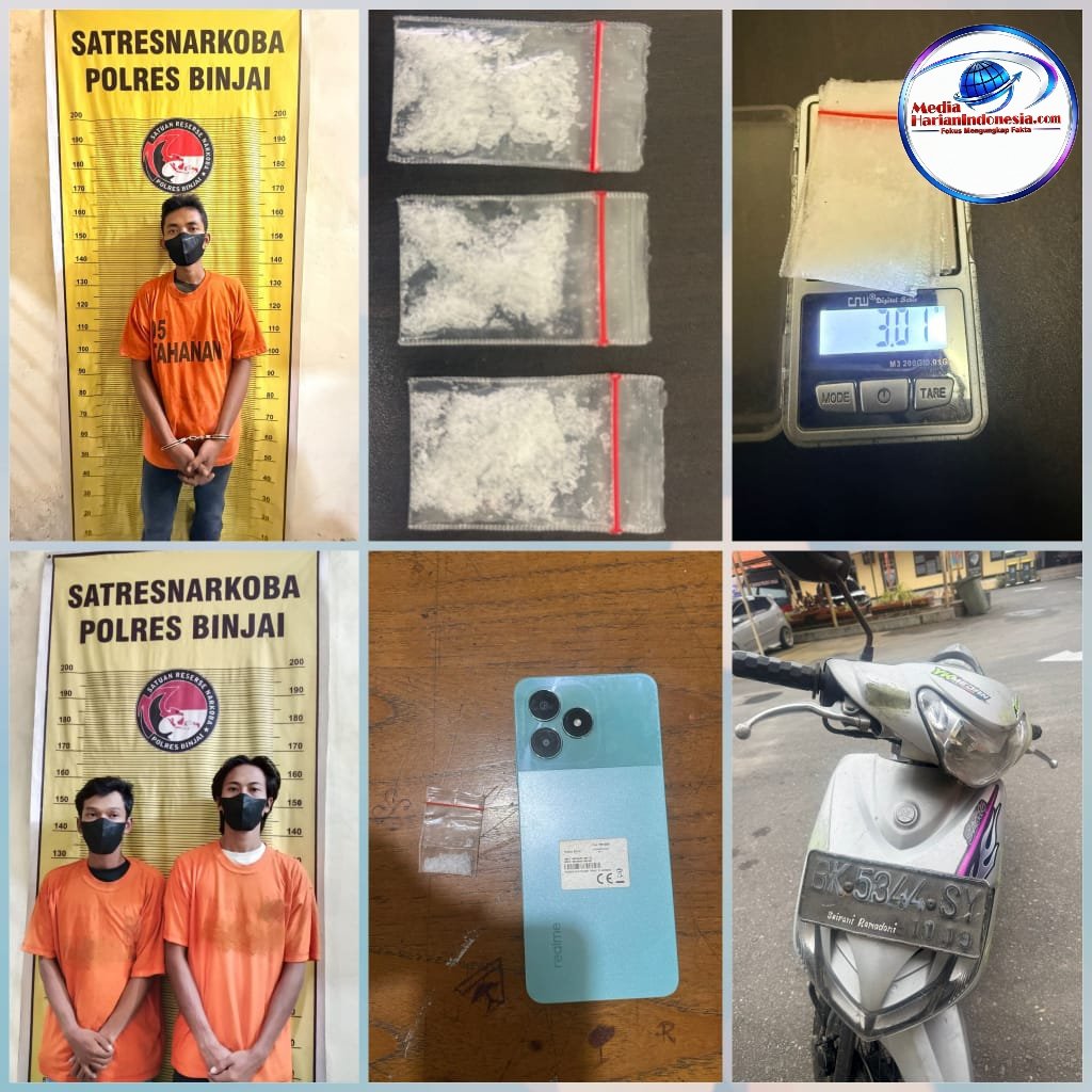 Satreskrimnarkoba Polres Binjai Ringkus Pengedar Narkoba, Peredaran Barang Haram Kembali Digagalkan