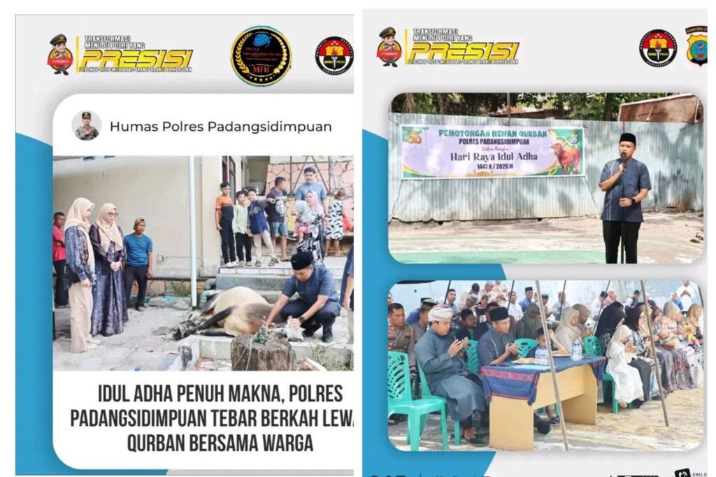 Idul Adha Penuh Makna, Polres Padangsidimpuan Tebar Berkah Lewat Qurban Bersama Warga