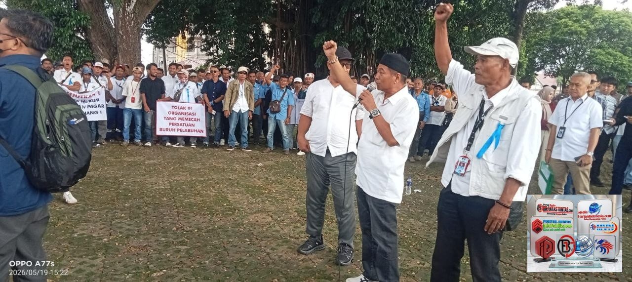 Ratusan Buruh Koperasi TKBM Panjang Menolak Keras Oknum Ormas yang Berpotensi Pecah Belah Buruh