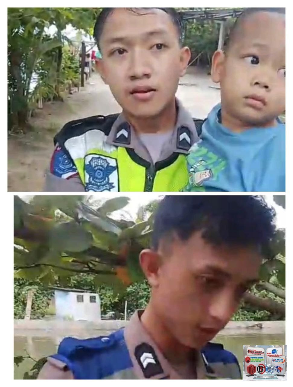 Personel Satlantas Polres Pesisir Barat Selamatkan Balita Tenggelam di Muara Sungai Pasar Krui