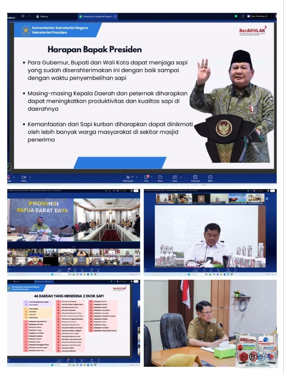 Pemprov Lampung Terima Sapi Kurban Bantuan Presiden untuk Iduladha 2026