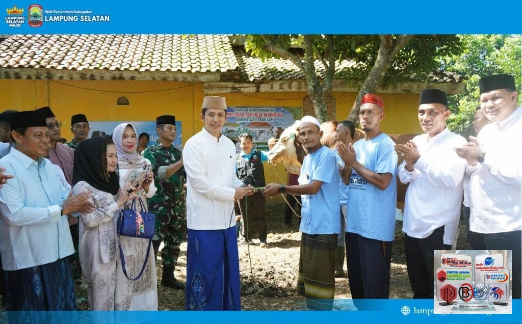 Bupati Egi Serahkan Sapi Kurban Raksasa 1,051 Ton dari Presiden Prabowo untuk Warga Jati Agung