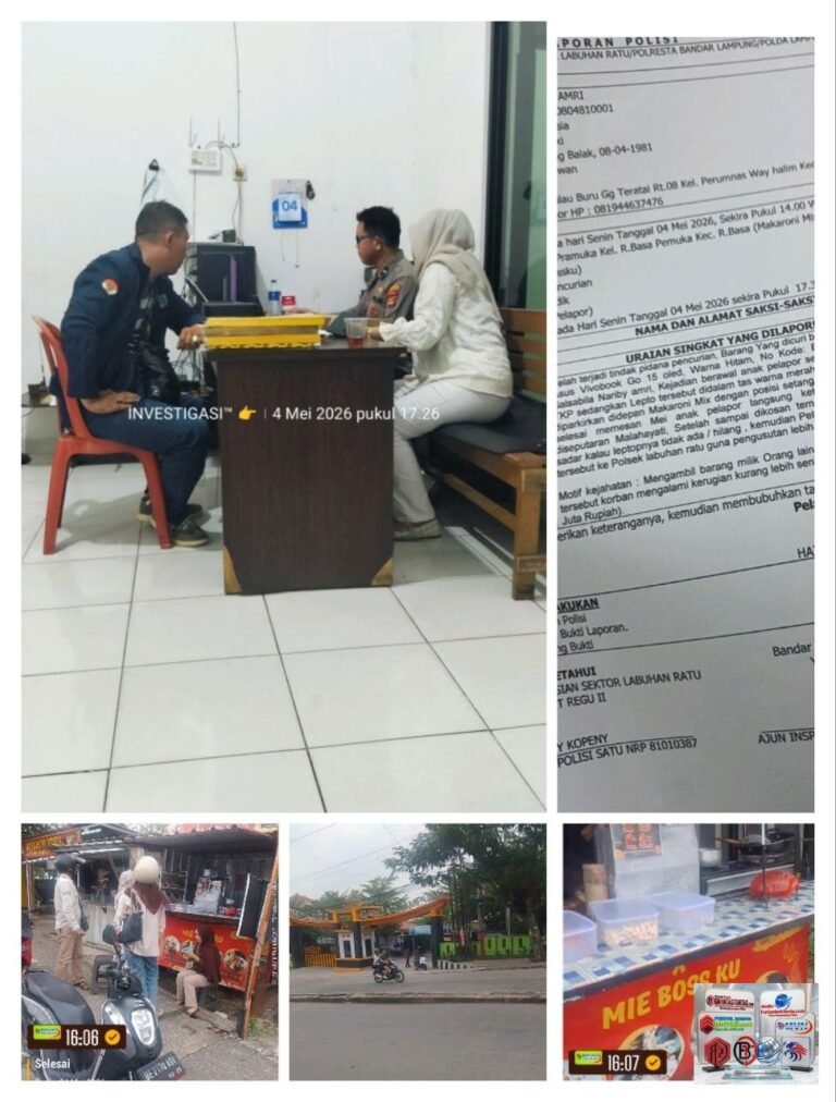 Laptop Milik Perusahaan Media Hilang di Depan SMPN 2 Bandar Lampung