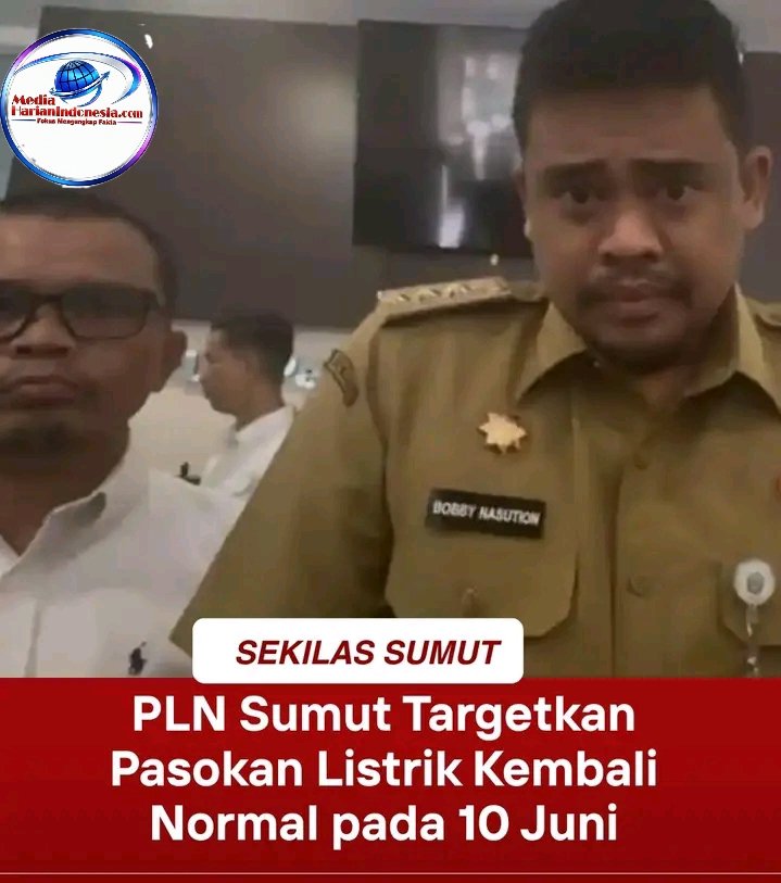 PLN Sumut Targetkan Pasokan Listrik Kembali Normal pada 10 Juni