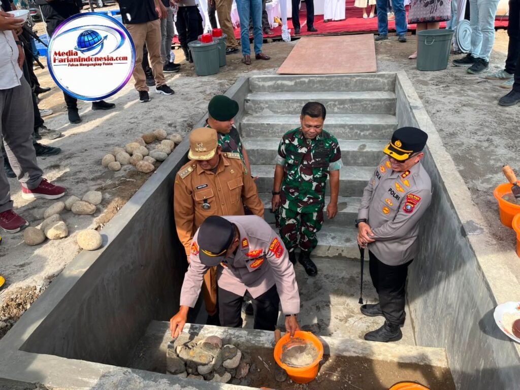 Kapolres Binjai Hadiri Peletakan Baru Pertama Pembangunan PT.NUTURAL TIRTA SEGAR Di Langkat