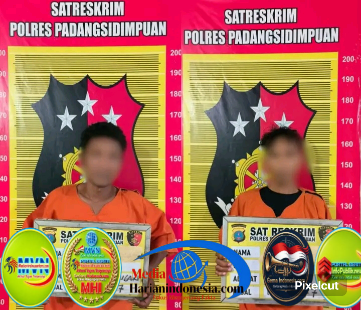 Dua Pria Ditangkap Polres Padangsidimpuan, Kasus Pencurian Toko Senilai Rp20,6 Juta