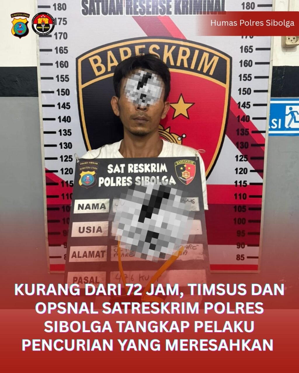 Timsus 3C dan Opsnal Satreskrim Polres Sibolga Berhasil Ungkap Kasus Pencurian Handphone