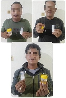 Dugaan Tiga Dept Collector jatuhkan sabu Sat narkoba polres pematang Siantar Langsung periksa Ketiga DelpCollector Test urine