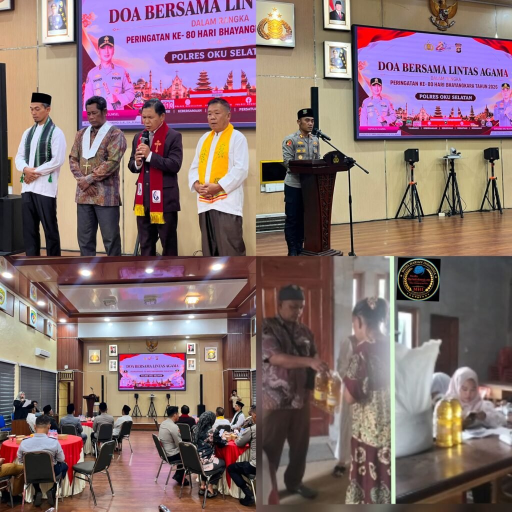 SATU RUANGAN, LIMA KEYAKINAN: DOA LINTAS AGAMA TANDAI HUT BHAYANGKARA KE-80