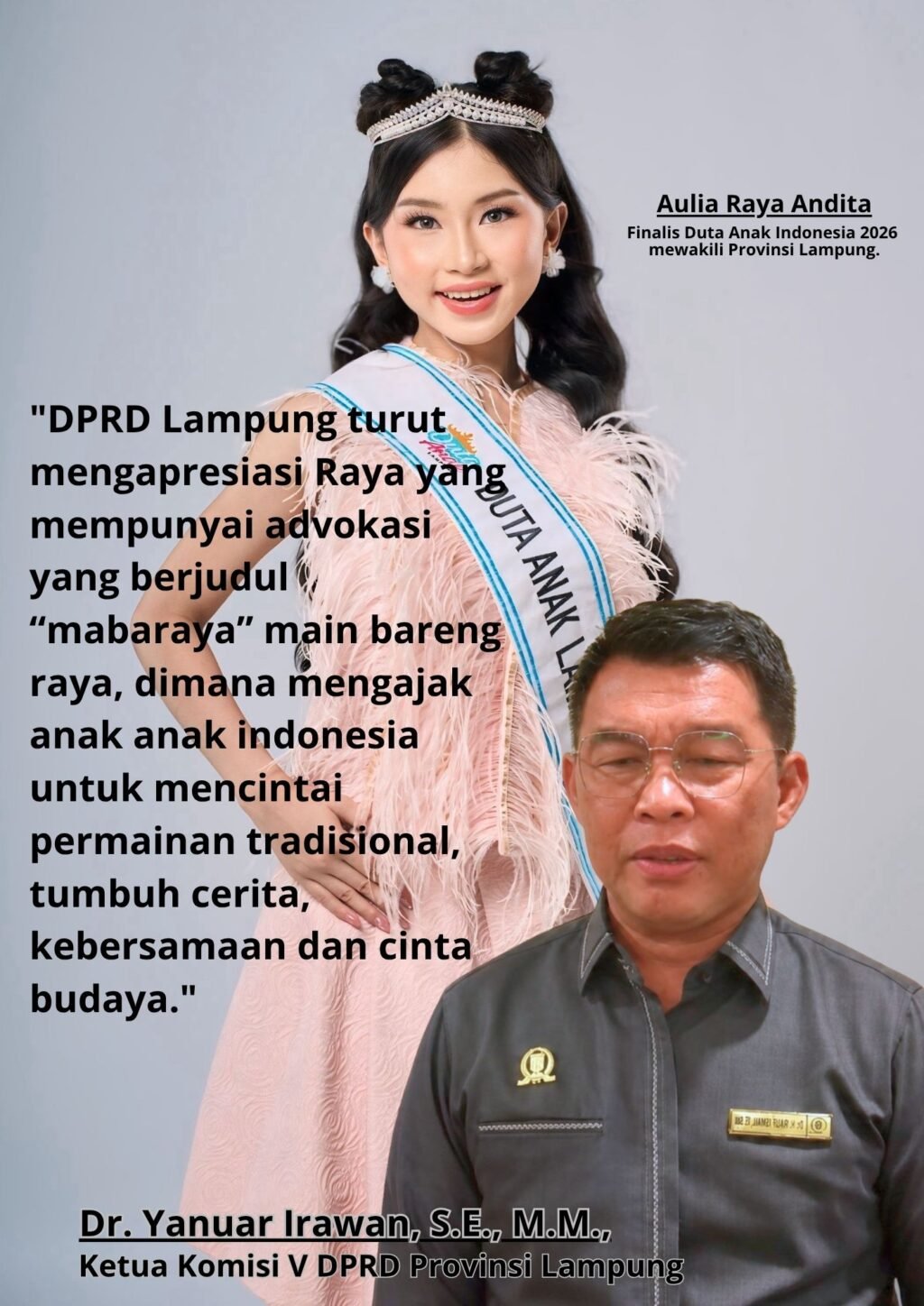 Dukung Pelestarian Budaya, DPRD Lampung Apresiasi Gerakan “Mabaraya” Karya Raya