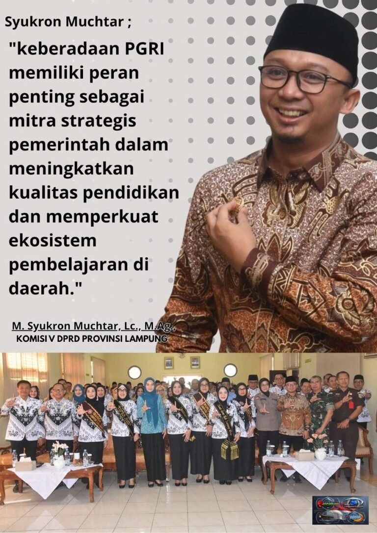 DPRD Lampung Dorong Penguatan Sinergi PGRI untuk Tingkatkan Mutu Pendidikan dan IPM Daerah