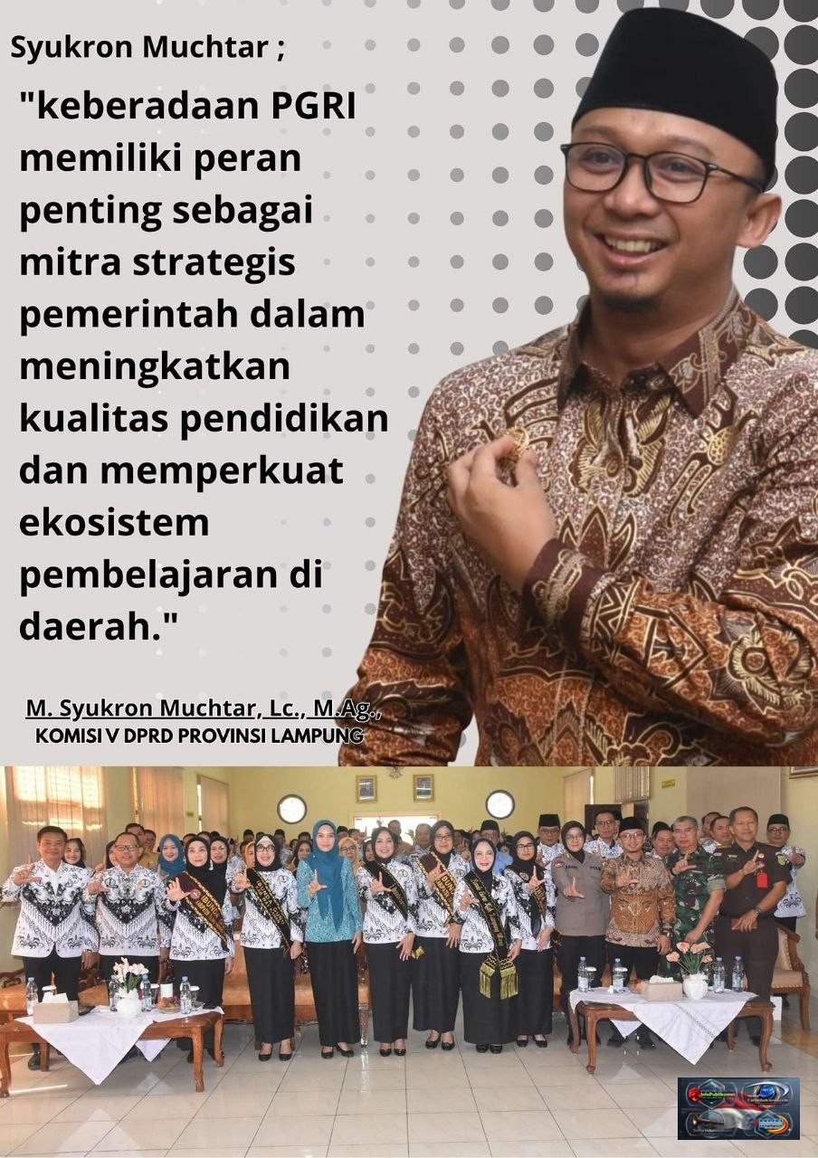 DPRD Lampung Dorong Penguatan Sinergi PGRI untuk Tingkatkan Mutu Pendidikan dan IPM Daerah