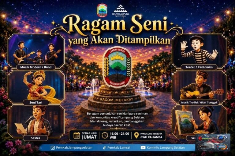 Pentas Seni Budaya Helau Hadir di GWH Kalianda, Pemkab Lampung Selatan Perkuat Budaya dan Ekonomi Kreatif