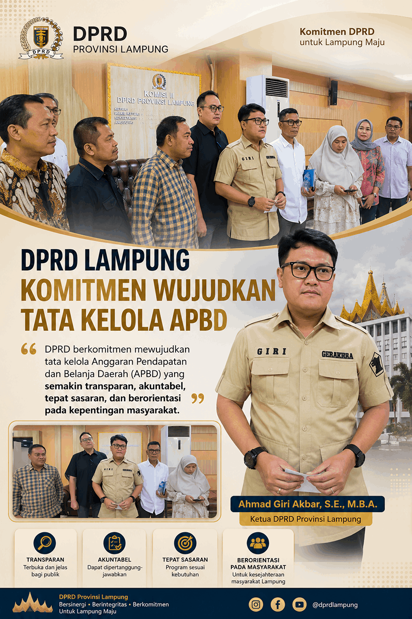 DPRD Lampung Evaluasi Seluruh Postur APBD, Prioritaskan Program Berdampak bagi Kesejahteraan Masyarakat