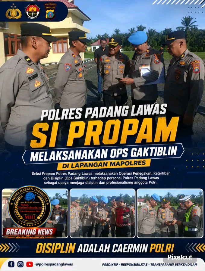Polres Padang Lawas Si Propam Melaksanakan Ops Gaktiblin Di Lapangan Mapolres