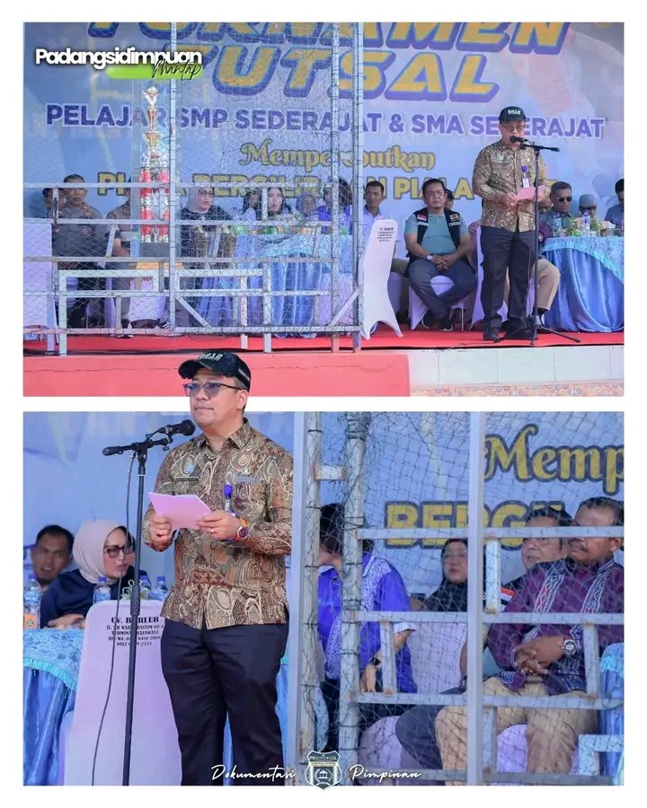 Sekda Buka Turnamen Futsal Antar Pelajar Marini Cup II 2026, Pemko Padangsidimpuan Dorong Lahirnya Atlet Berprestasi