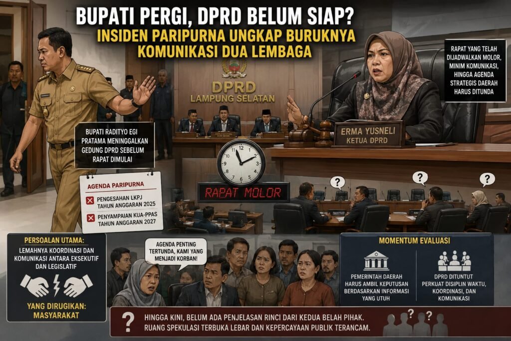 Bupati Pergi, DPRD Belum Siap? Insiden Paripurna Ungkap Buruknya Komunikasi Dua Lembaga