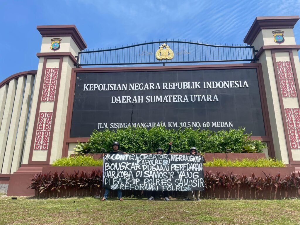 GEMAPEDES NAIKKAN TEKANAN DESAK APARAT TRANSPATAN USUT DUGAAN NARKOBA YANG LIBATKAN OKNUM POLRES SAMOSIR
