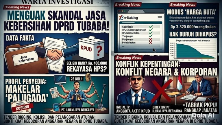 Menguak Gurita Skandal Jasa Kebersihan DPRD Tubaba: “Harga Buta”, Makelar Proyek, hingga Pelanggaran Kode Etik KPUD