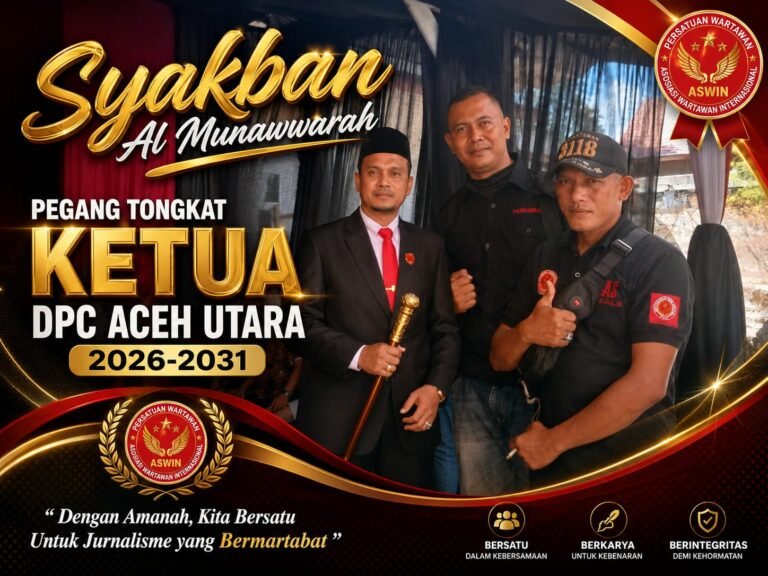 Syakban Al Munawwarah Resmi Nahkodai DPC ASWIN Aceh Utara Periode 2026 – 2031