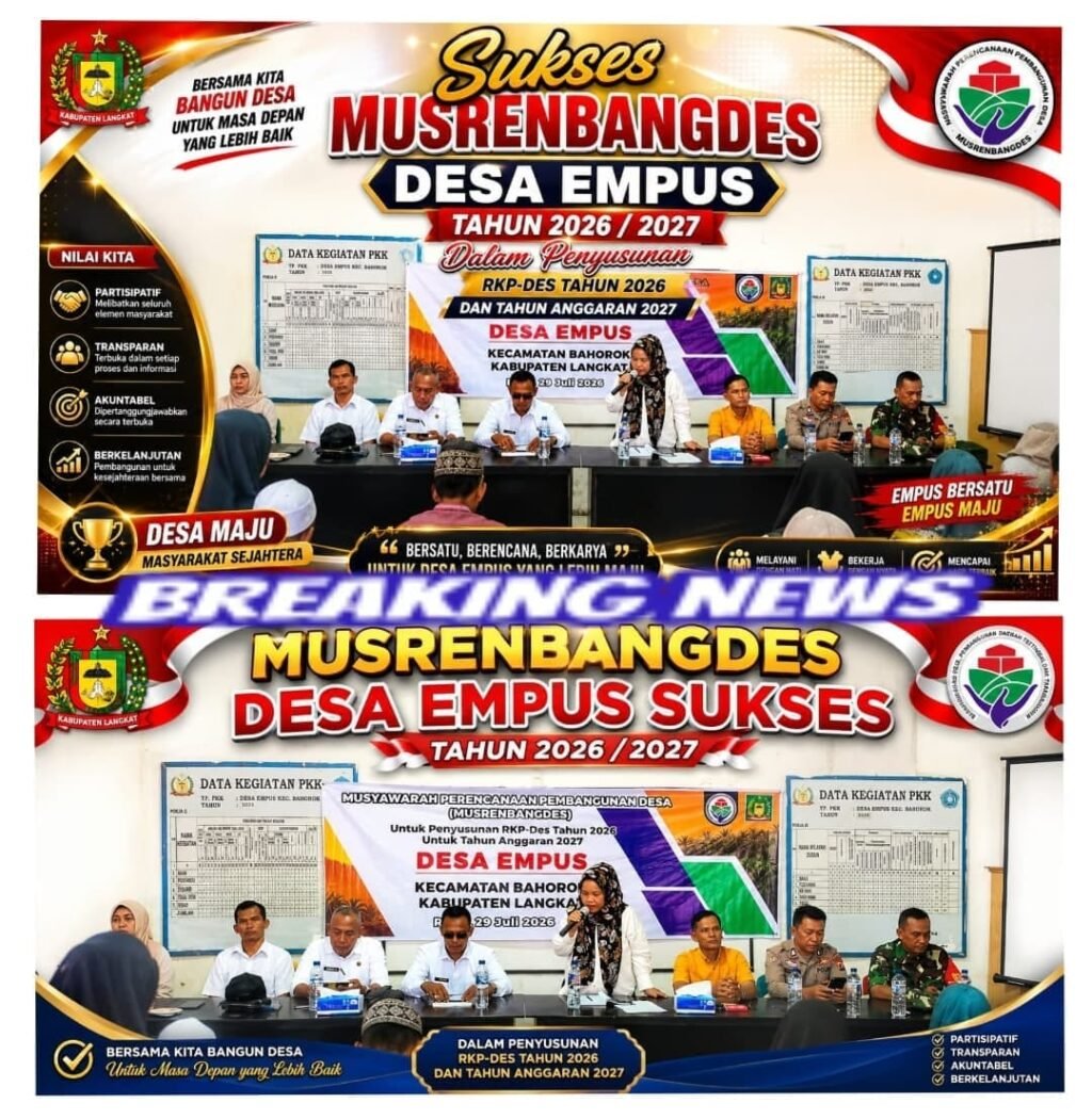 Pemerintah Desa Empus Gelar Musrenbangdes RKP Des 2027. Fokus pada Penguatan Infrastruktur dan Pemberdayaan Warga