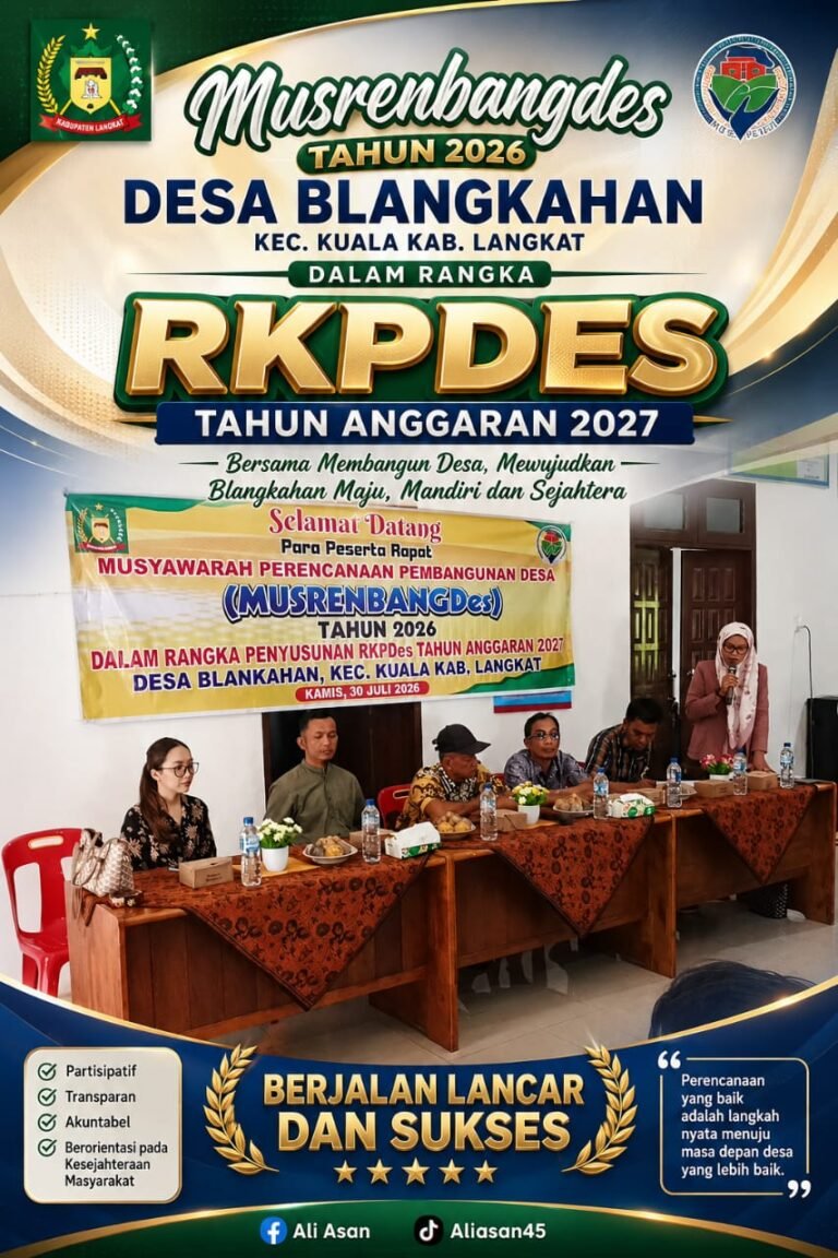 Musrenbangdes Desa Blangkahan Tahun 2026 Sukses Digelar, Prioritaskan Infrastruktur hingga Pemberdayaan Masyarakat