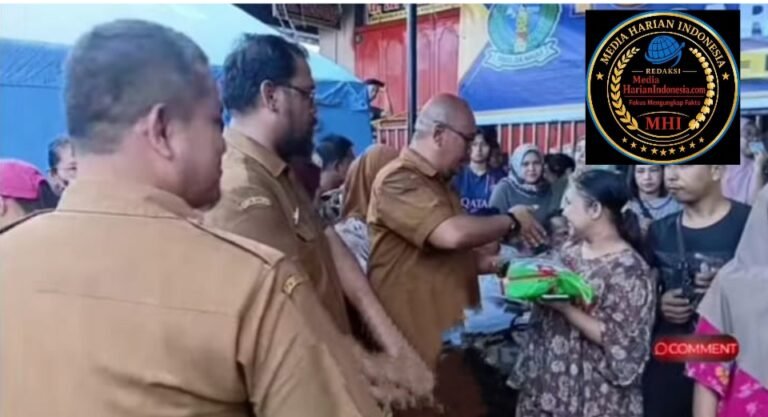 Pemko Sibolga Salurkan Bantuan Beras Untuk Korban Kebakaran Pasar Nauli, Ringankan Beban Pedagang Terdampak