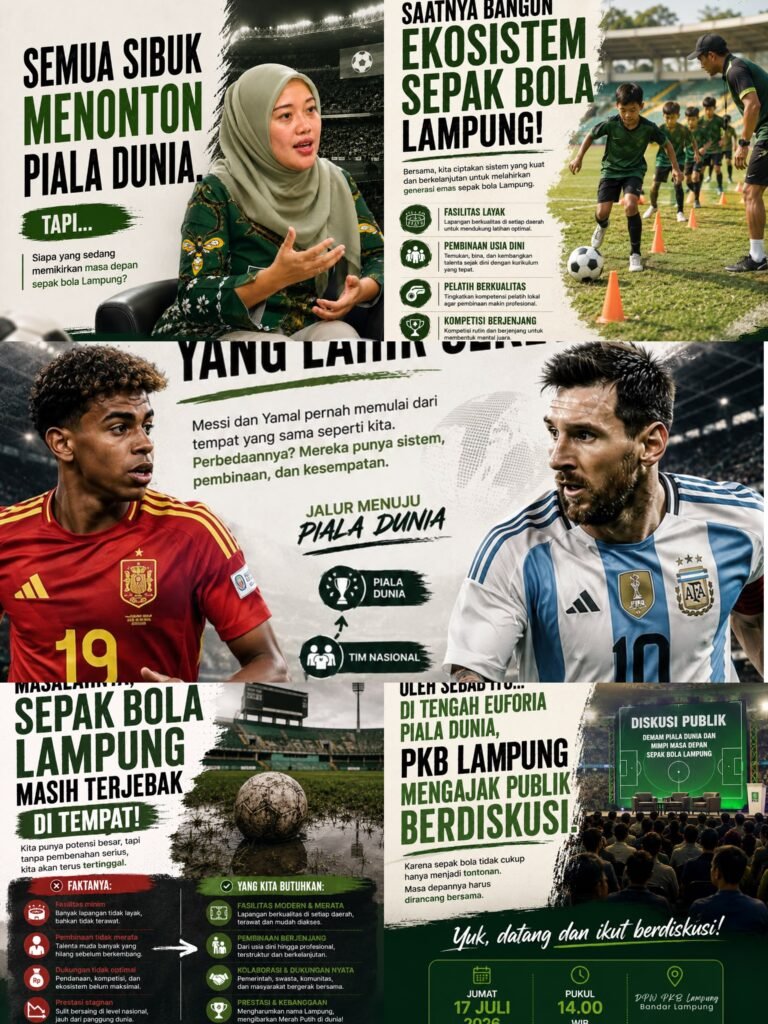 Sambut Demam Piala Dunia 2026, Besok PKB Bahas Nasib Sepak Bola Lampung