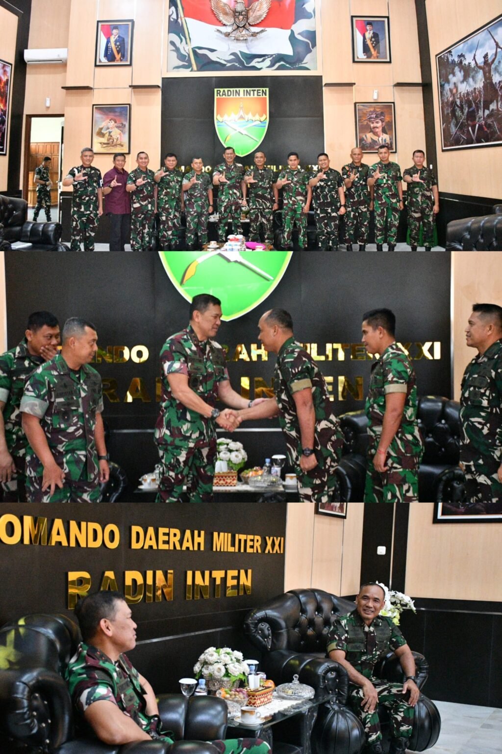 Danbrigif 4 Mar/BS Perkuat Kolaborasi Pertahanan Melalui Audiensi dengan Pangdam XXI/RI