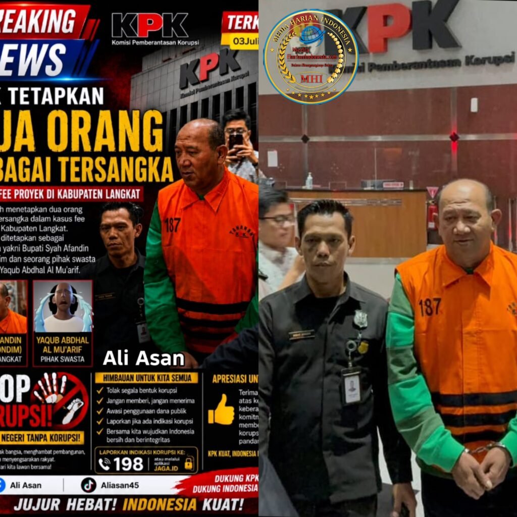 KPK Tetapkan Bupati Langkat Syah Afandin Tersangka Korupsi, Amankan Aset Miliaran Rupiah