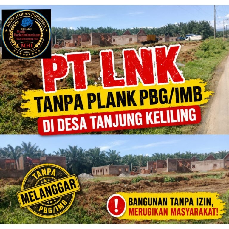 Wadoo Perusahaan PT NLK Tanjung Keliling Membangun Puluhan Rumah Karyawan Tanpa Plank PBG/IMB .