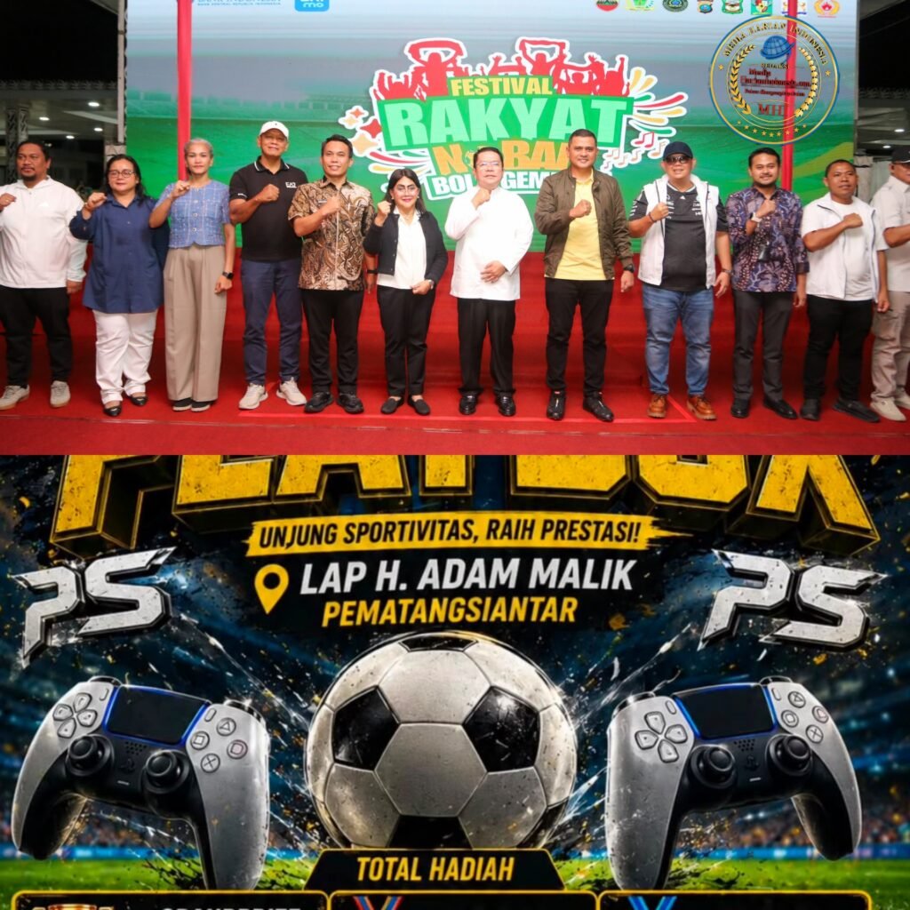 Dandim 0207/Simalungun Kompak Bangun Kebersama Lewat Festival Rakyat Nobar Bola Gembira