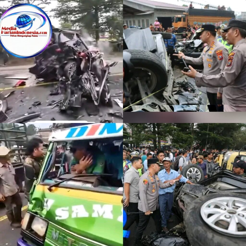 Tabrakan Beruntun di Sibolangit, Polisi Bergerak Cepat Evakuasi Korban dan Pulihkan Arus Lalu Lintas