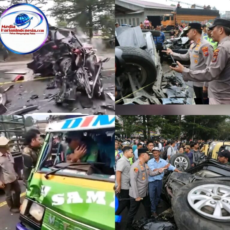 Tabrakan Beruntun di Sibolangit, Polisi Bergerak Cepat Evakuasi Korban dan Pulihkan Arus Lalu Lintas