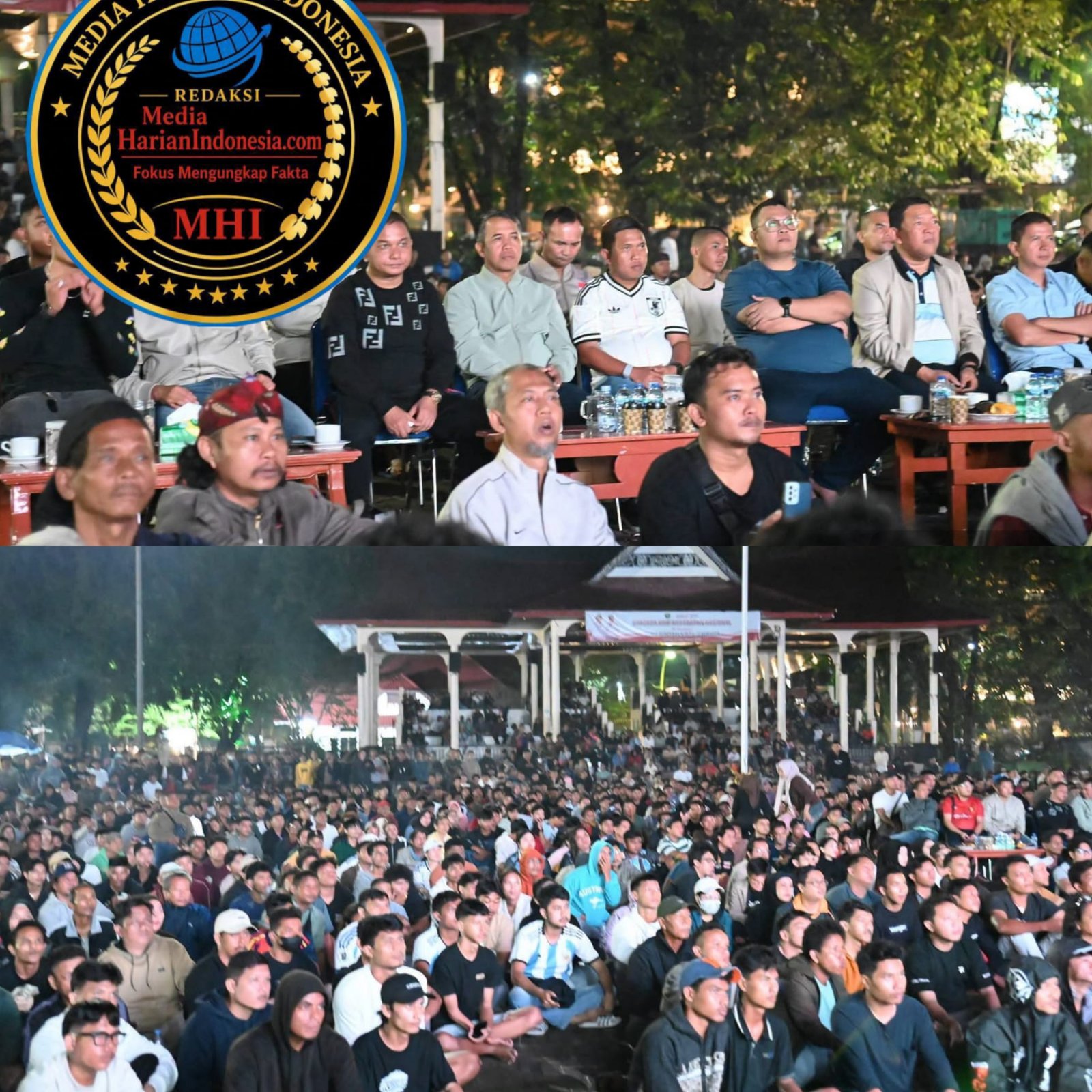Padati Lapangan Simare-mare, Wali Kota dan Wakil Wali Kota Sibolga Baur Bersama Warga di Nobar Bola Gembira Final Piala Dunia 2026