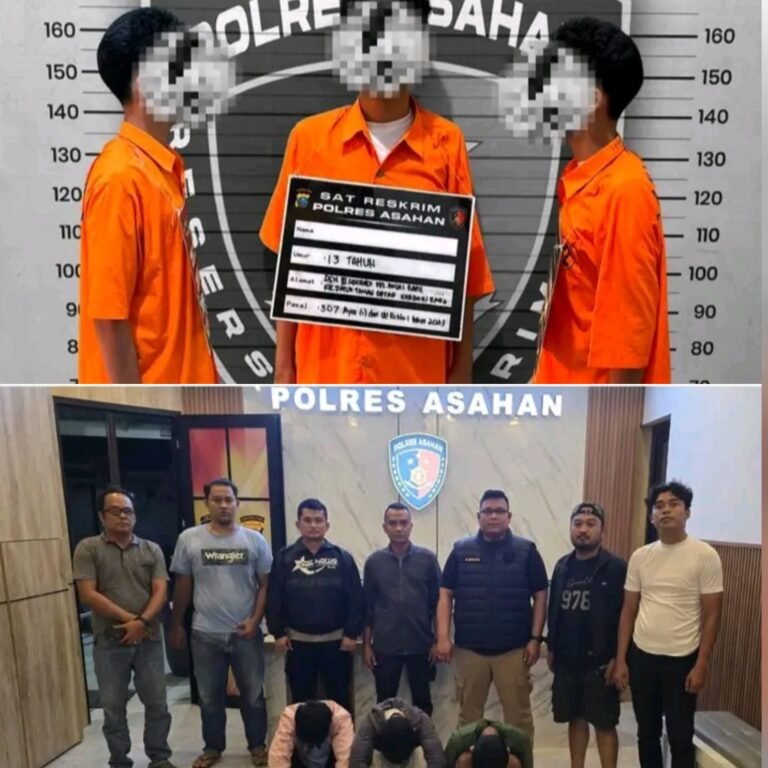 Sat Reskrim Polres Asahan Amankan Remaja Pembawa Sajam yang Diduga Hendak Terlibat Tawuran Geng Motor